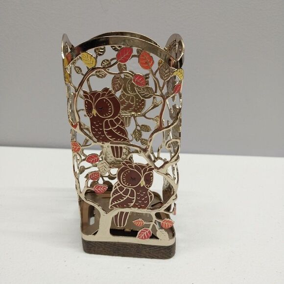 Bath & Body Works Foaming Soap Holder Sleeve Owls Autumn Fall Leaves Decor - Picture 1 of 11